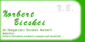 norbert bicskei business card